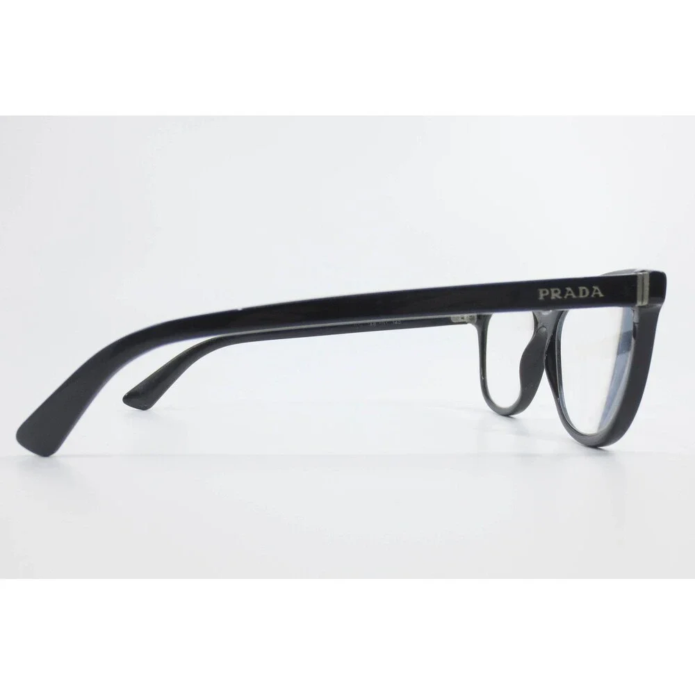 Prada VPR 02T Black Cat Eye Eyeglasses Frames 53-17-140 Made in Italy